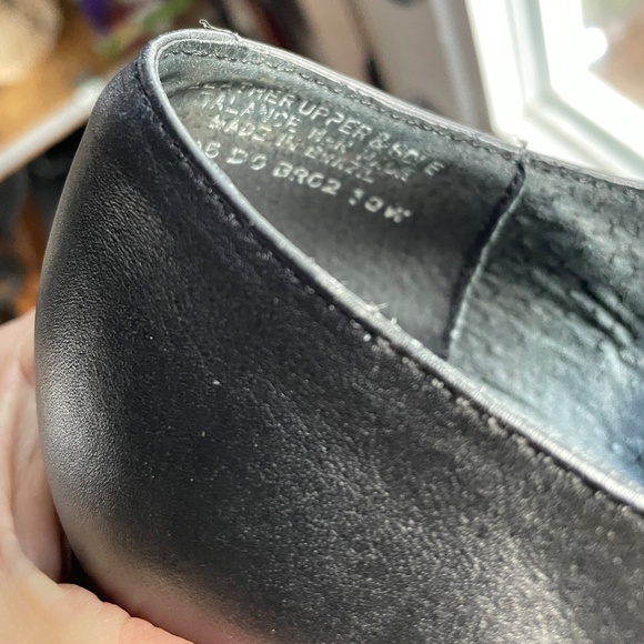 Women's 10 W Black Leather Sport Capezio Jazz Dance Shoes Ballet Soft - Picture 7 of 8